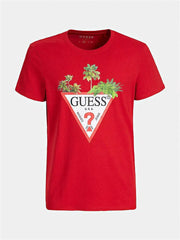 GUE PALM TREE TRIANGLE LOGO T SHIRT - Smgarment's