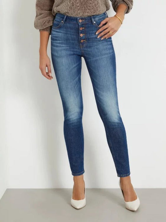 GUESS 1981 Exposed Button Skinny jeans - Smgarment's