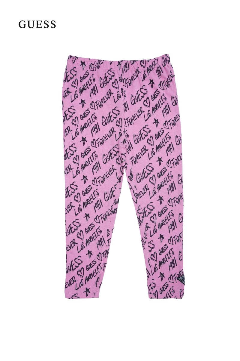 GUESS GIRLS All over logo print Leggings - Smgarment's
