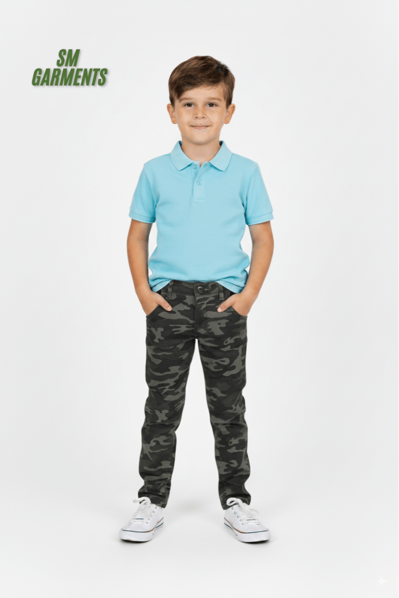 GUESS Kids' Camouflage Slim Fit Pants – Military Green Camo - Smgarment's