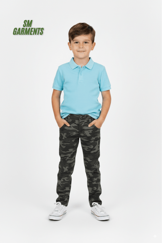 GUESS Kids' Camouflage Slim Fit Pants – Military Green Camo - Smgarment's