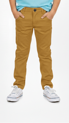 KIDS Slim Fit Chino Pants – Mustard Yellow