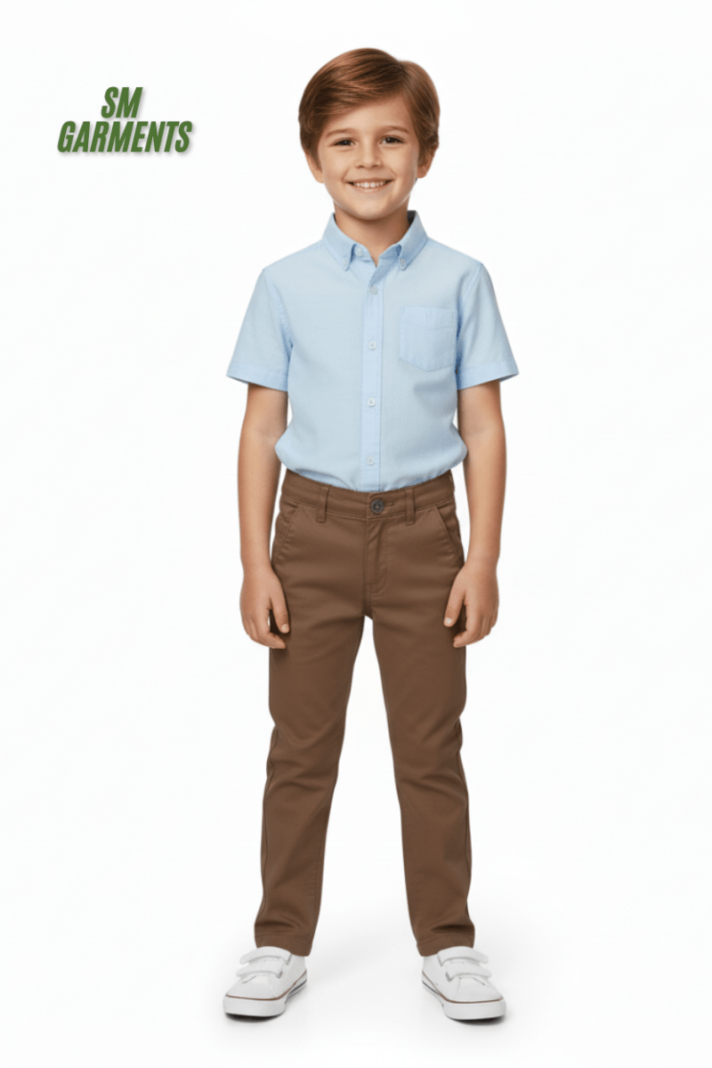 GUESS kids Slim Fit Stretch Chino Pants - Brown - Smgarment's