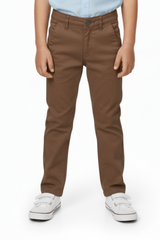 GUESS Boys Slim Fit Stretch Chino Pants Brown