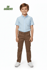 GUESS kids Slim Fit Stretch Chino Pants - Brown - Smgarment's