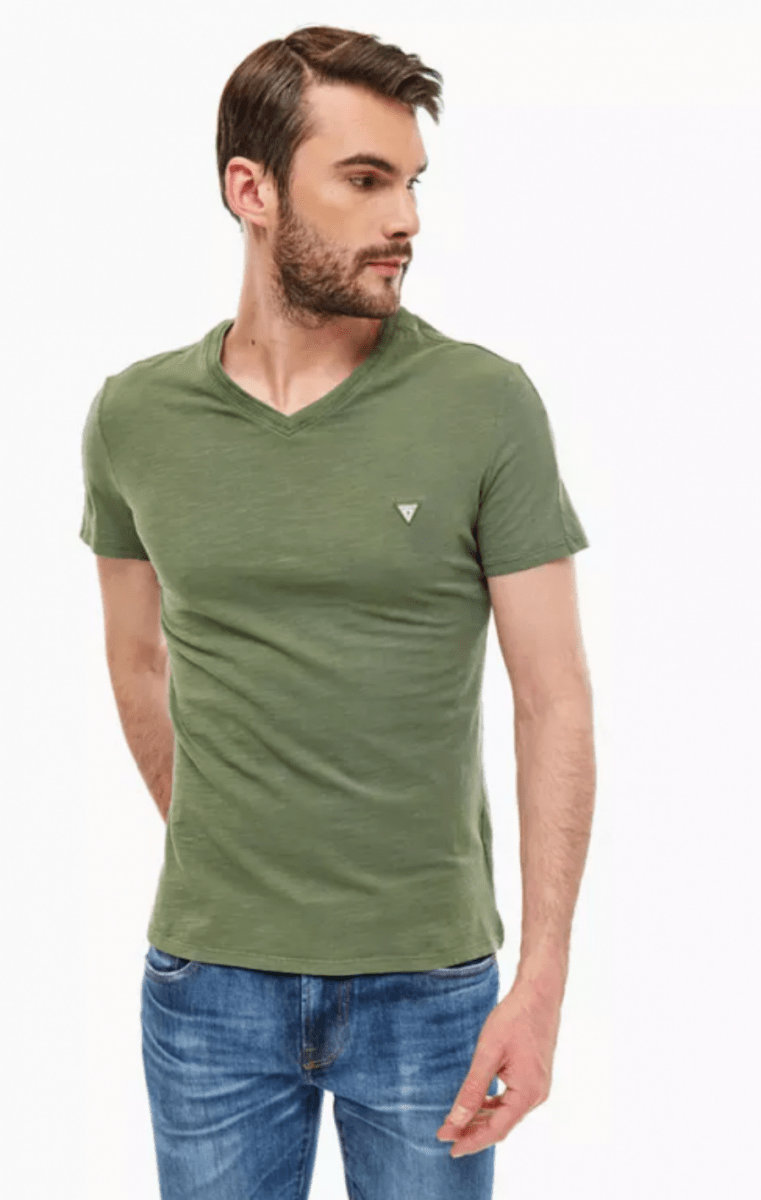 GUESS men's khaki t-shirt - Smgarment's