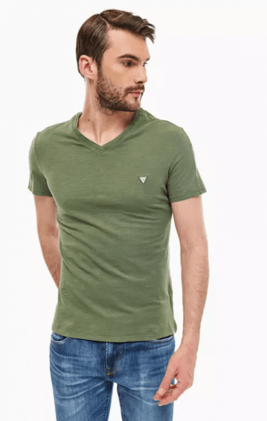 GUESS men's khaki t-shirt - Smgarment's