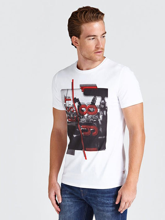 GUESS Printed Logo Front T-Shirt - Smgarment's