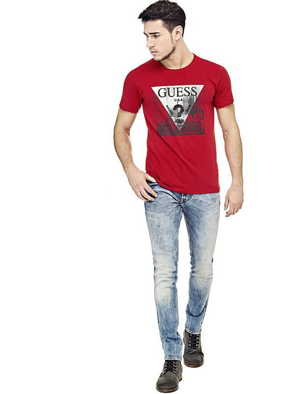 GUESS Printed Logo Front T-Shirt - Smgarment's