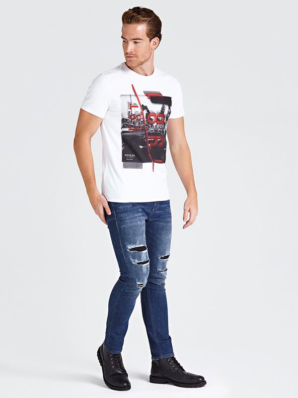 GUESS Printed Logo Front T-Shirt - Smgarment's