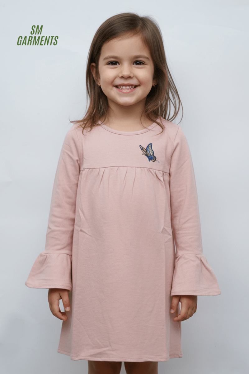 GYMBOREE GIRLS EMBROIDED BUTTERFLY LOG SLEEVES T SHIRT - Smgarment's