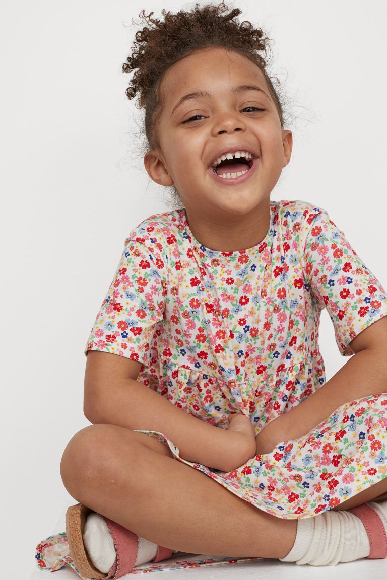 H&M All Over Flower Girls Cotton Dress - Smgarment's