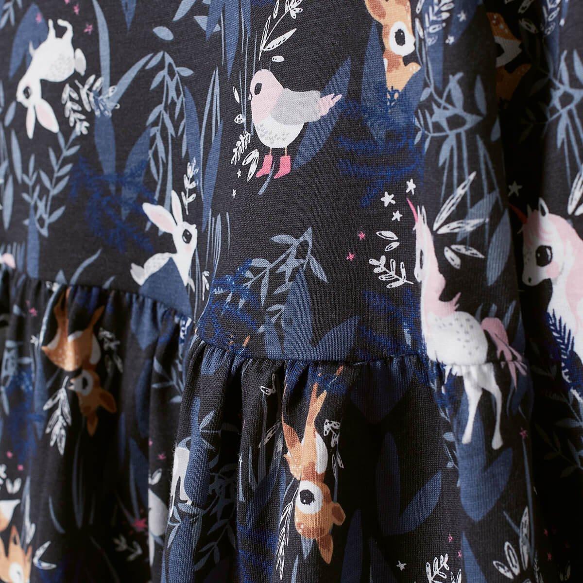 H&M Black Animals Printed Jersey Dress - SMgarment's