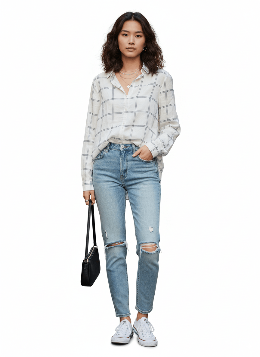 H&M checkered flannel cotton shirt - Smgarment's