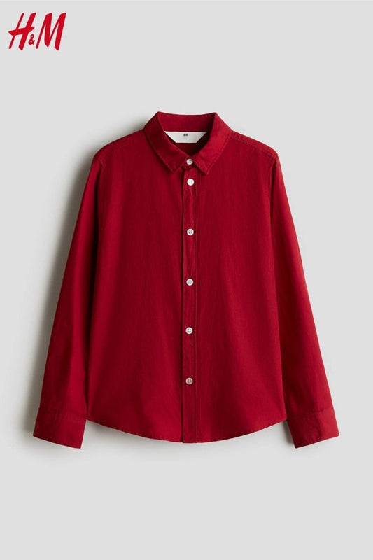 H&M Cotton Shirt Red - Smgarment's