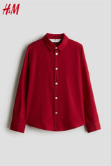 H&M Cotton Shirt Red - Smgarment's
