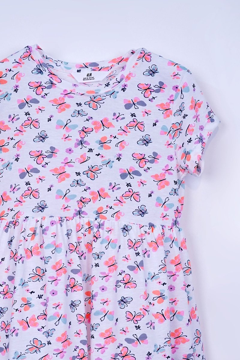 H&M GIRLS BUTTERFLIES PRINTED DRESS - Smgarment's