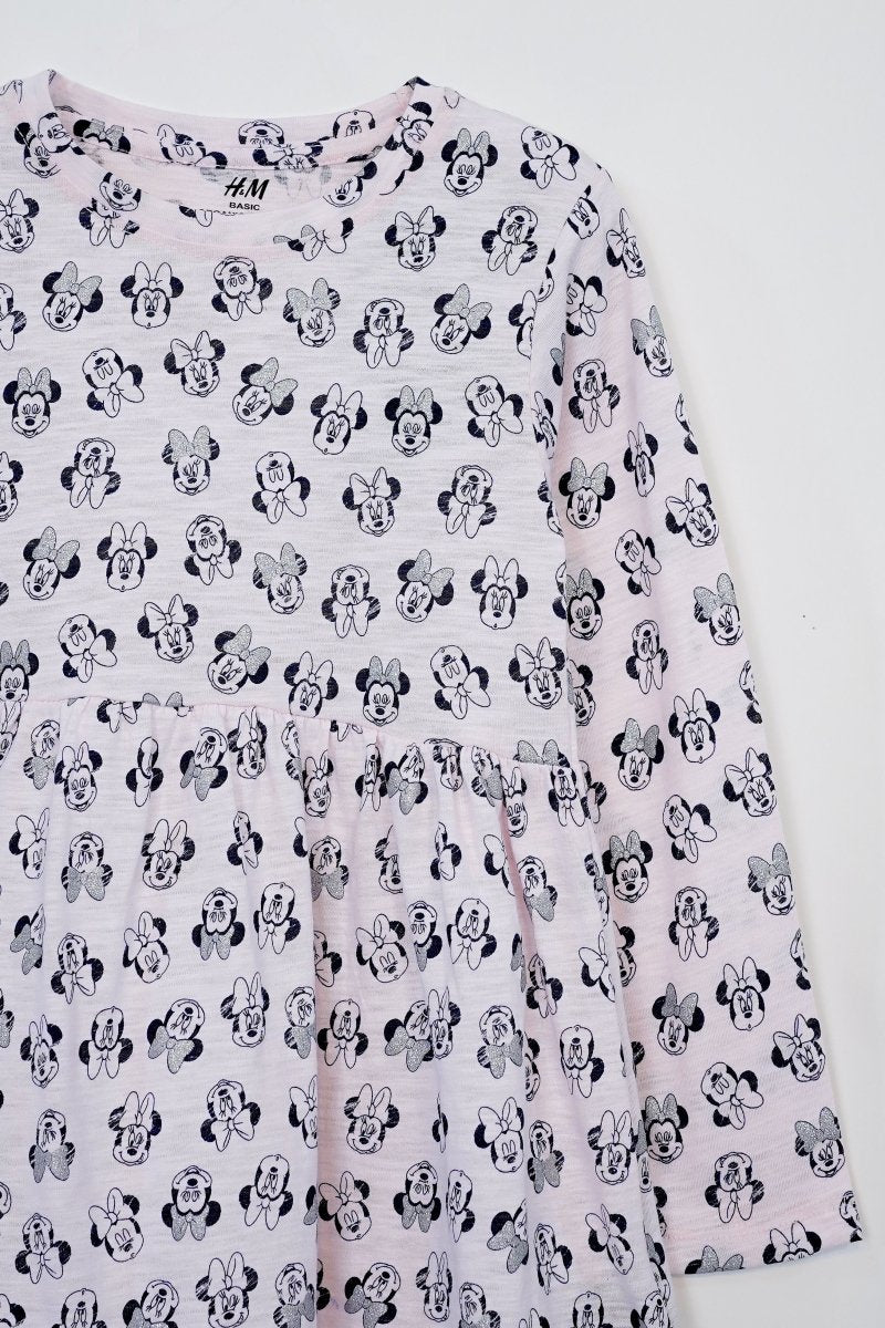 H&M GIRLS CARTOONIC CHARACTER PRINTED DRESS - Smgarment's