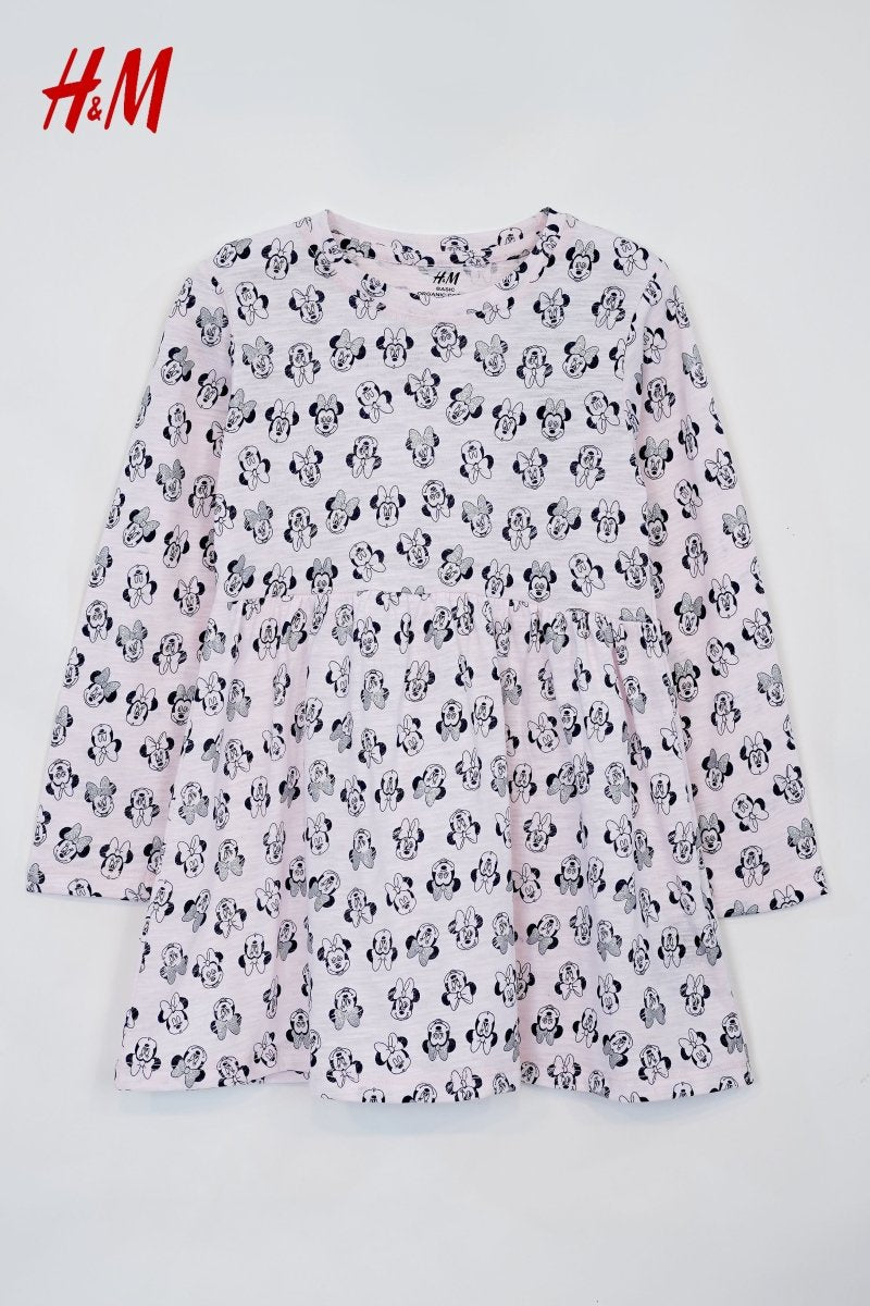 H&M GIRLS CARTOONIC CHARACTER PRINTED DRESS - Smgarment's