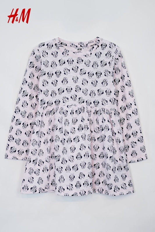 H&M GIRLS CARTOONIC CHARACTER PRINTED DRESS - Smgarment's