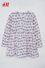 H&M GIRLS CARTOONIC CHARACTER PRINTED DRESS - Smgarment's
