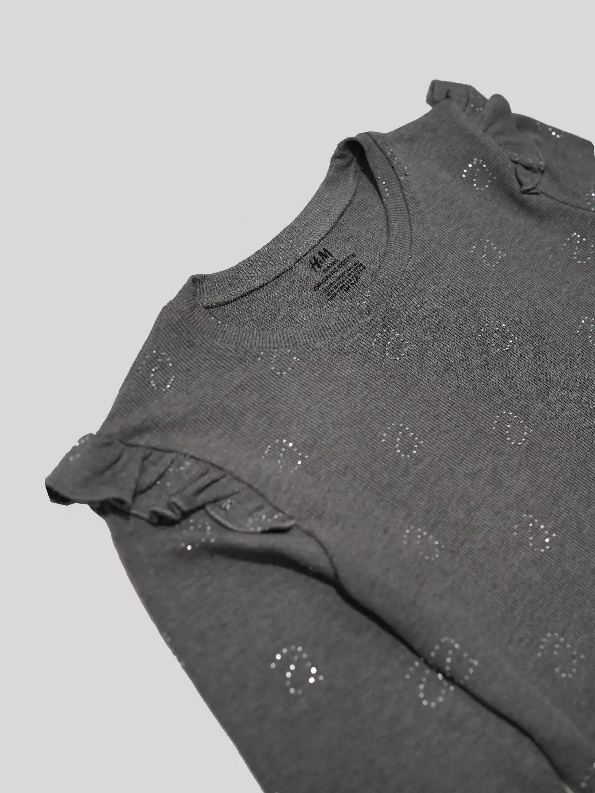 H&M girls charcoal grey t-shirt - SMgarment's