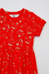 H&M GIRLS CHERRY PRINTED DRESS - Smgarment's