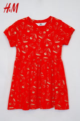 H&M GIRLS CHERRY PRINTED DRESS - Smgarment's