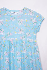 H&M GIRLS CUTE UNICORN THEME PRINTED DRESS - Smgarment's