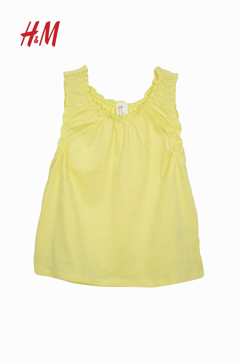H&M GIRLS SLEEVELESS LIME YELLOW DRESS - Smgarment's