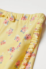 H&M Girls Yellow Frill - Trimmed Shorts - Smgarment's