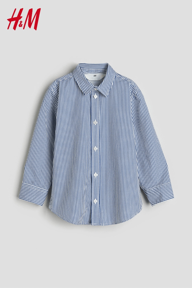 H&M Long - sleeved cotton shirt - Smgarment's