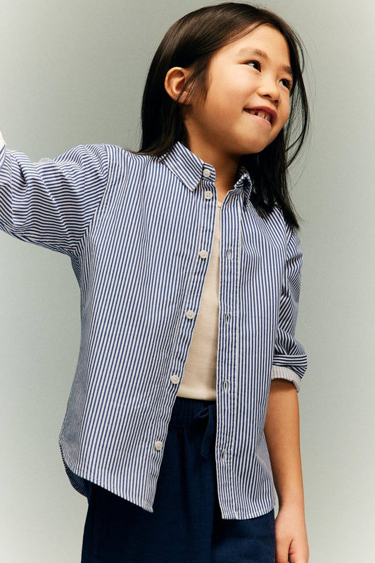 H&M Long - sleeved cotton shirt - Smgarment's