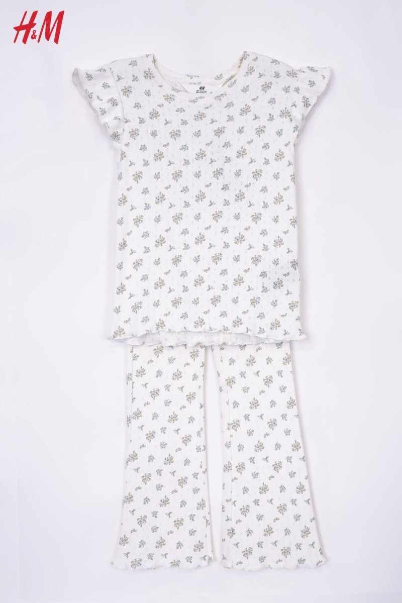 H&M PRINTED COTTON 2 PIECE SUIT - Smgarment's