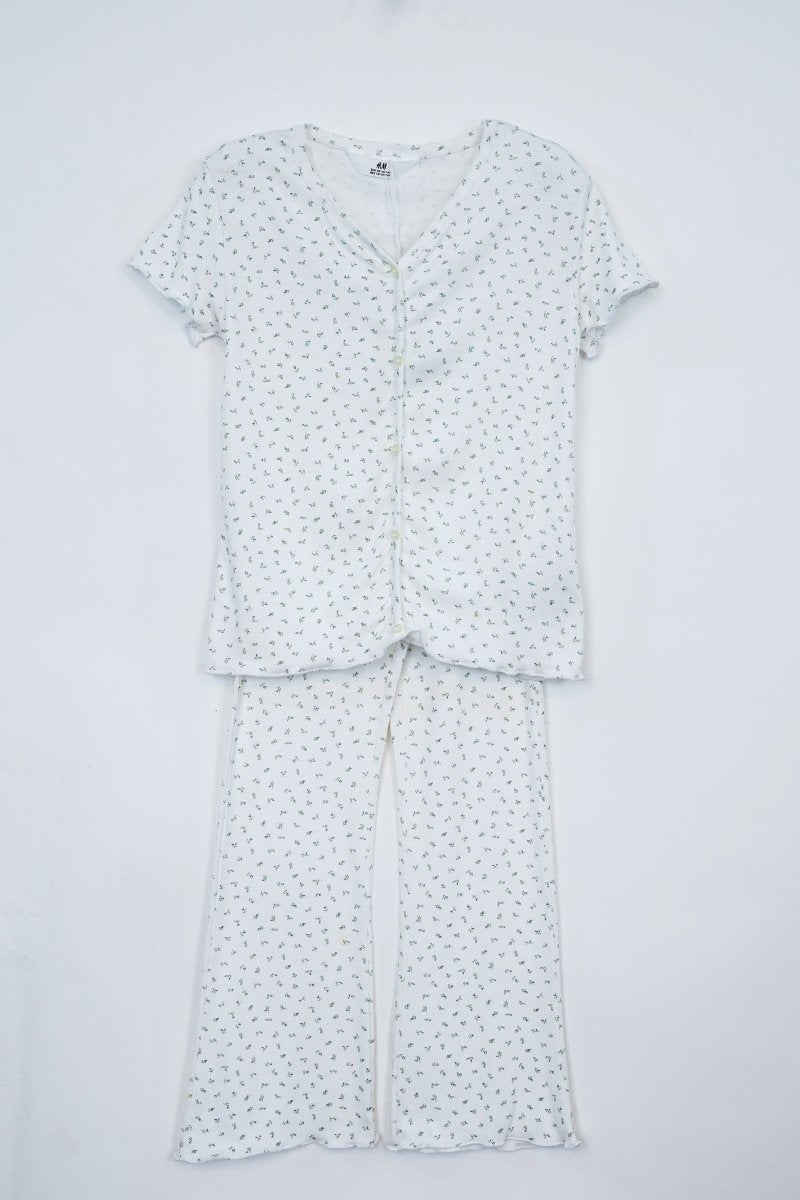 H&M PRINTED COTTON 2 PIECE SUIT - Smgarment's