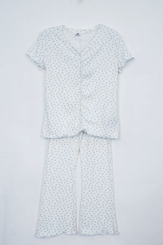 H&M PRINTED COTTON 2 PIECE SUIT - Smgarment's
