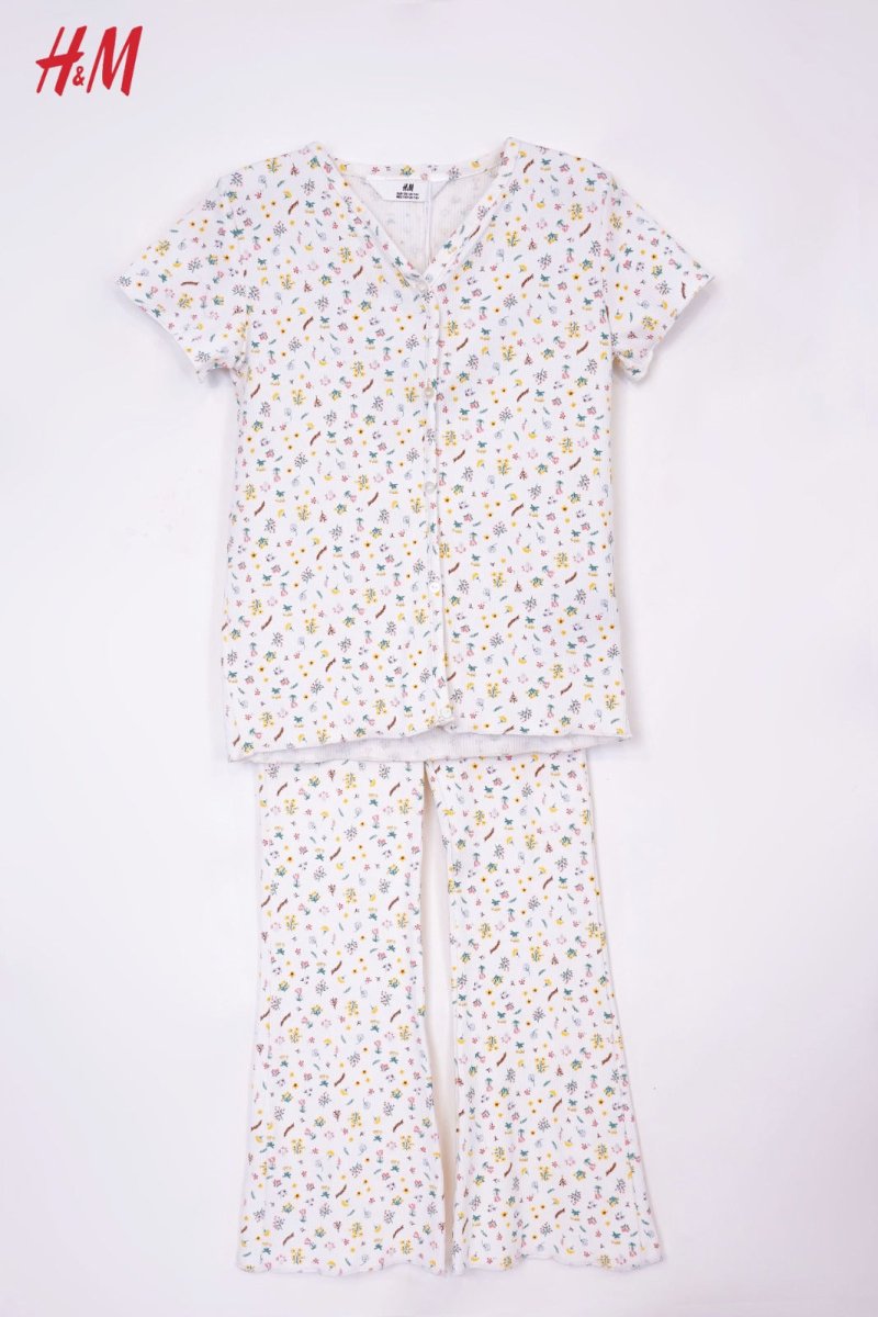 H&M PRINTED COTTON 2 PIECE SUIT - Smgarment's