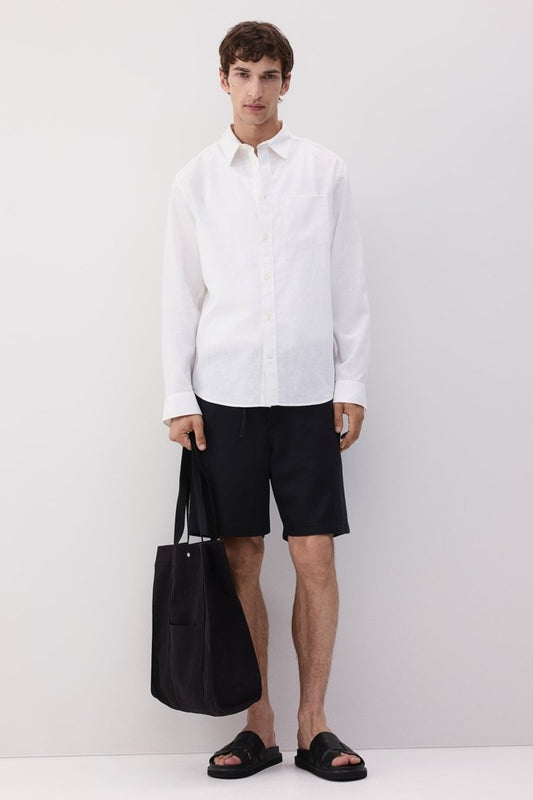 H&M Regular - Fit Linen - Blend Shirt - Smgarment's