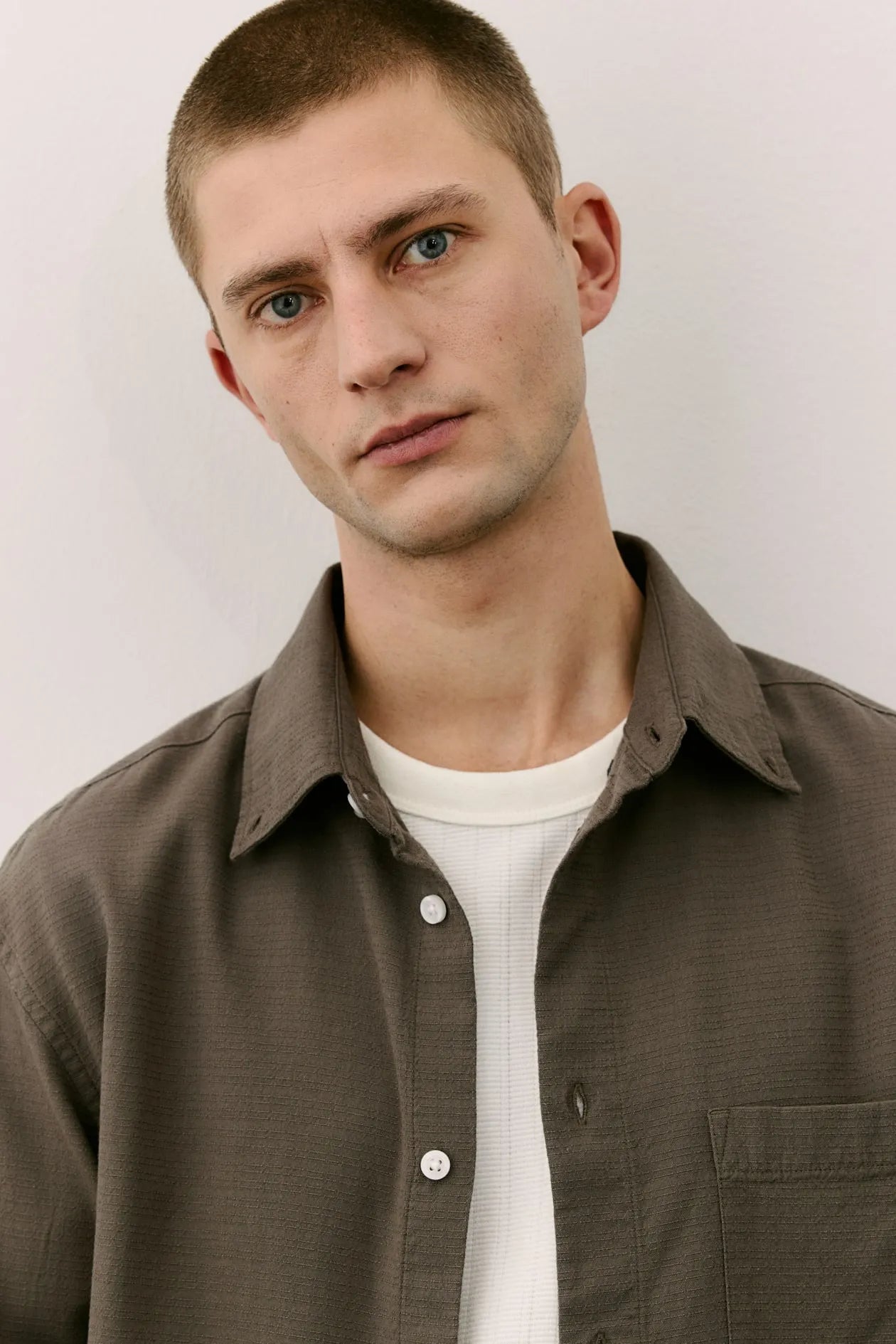 H&M Shirt With Structure In Regular - Fit - SMgarment's