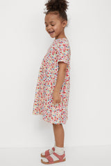 All Over Flower Girls Cotton Dress