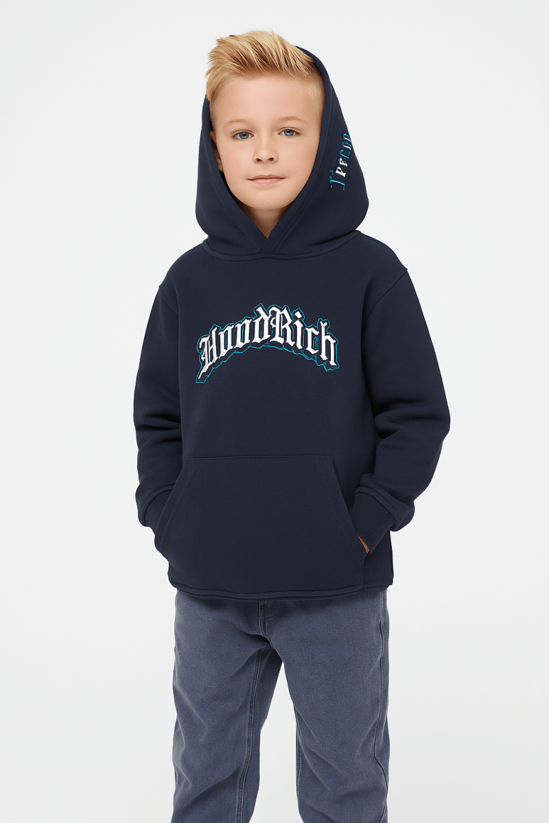 Hoodrich Juniors' Gothic Pullover Hoodie Ombre Blue - Smgarment's