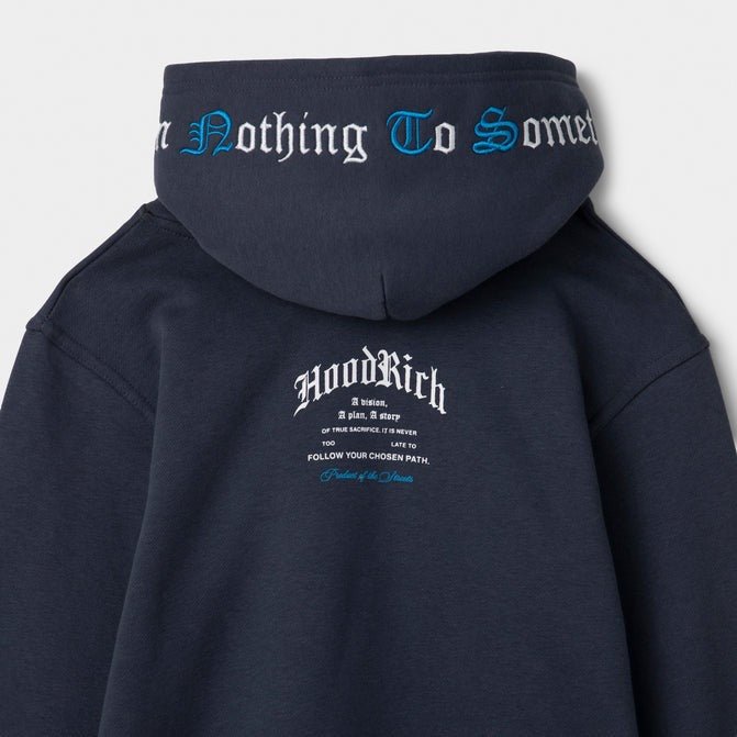 Hoodrich Juniors' Gothic Pullover Hoodie Ombre Blue - Smgarment's