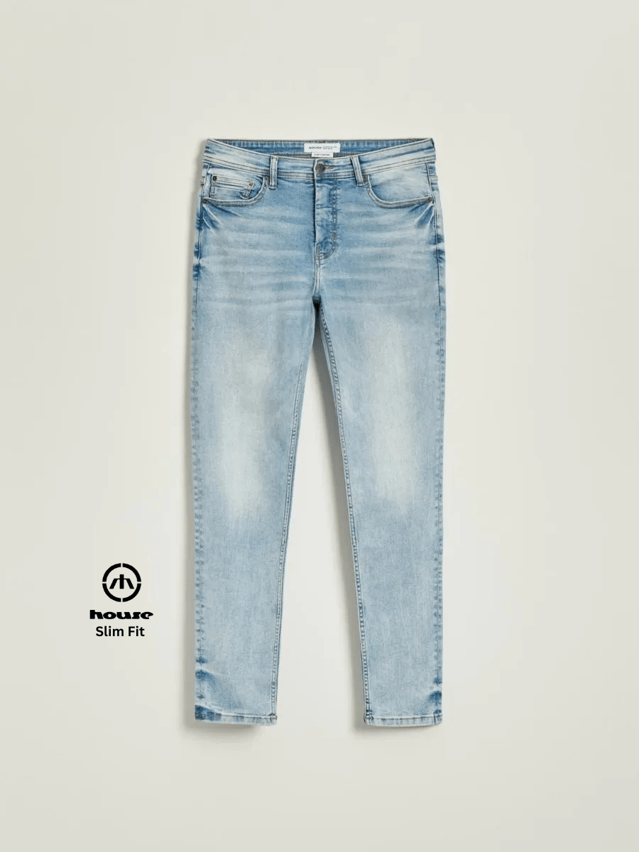 HOUSE BRAND Light Blue Washed Slim Fit Jeans - Smgarment's