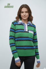 ICHI WOMENS STRIPED SWEATER - Smgarment's