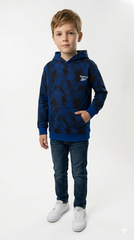 REEBOK BOYS PUZZLE ALL OVER PRINTED HOODIE