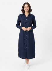 WOMENS LONG SHIRT WITH DOUBLE POCKET