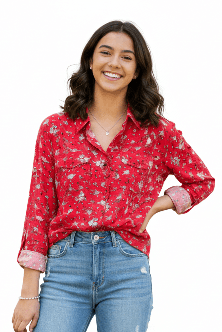 INFLUX PRINTED WOMENS SHIRT - Smgarment's