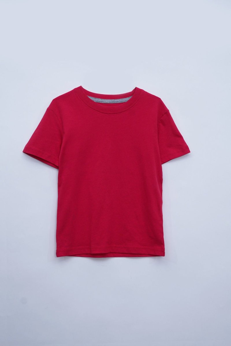 ITS Boys Red Plain T-Shirt - Smgarment's
