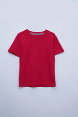 ITS Boys Red Plain T-Shirt - Smgarment's