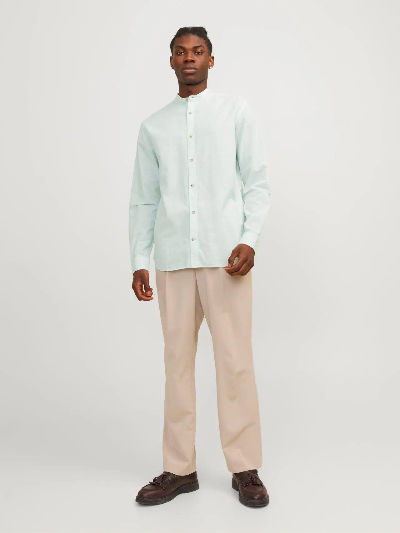 JACK AND JONES Summer Cotton/Linen Comfort Fit Shirt - SMgarment's